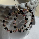 Wired Crystal wrapped hoops