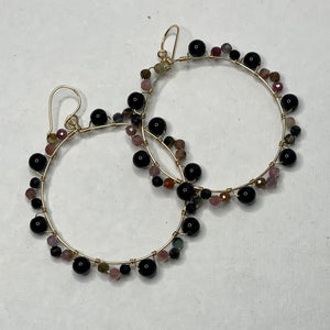 Wired Crystal wrapped hoops