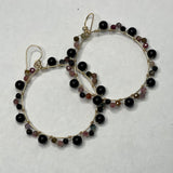 Wired Crystal wrapped hoops