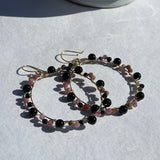 Wired Crystal wrapped hoops